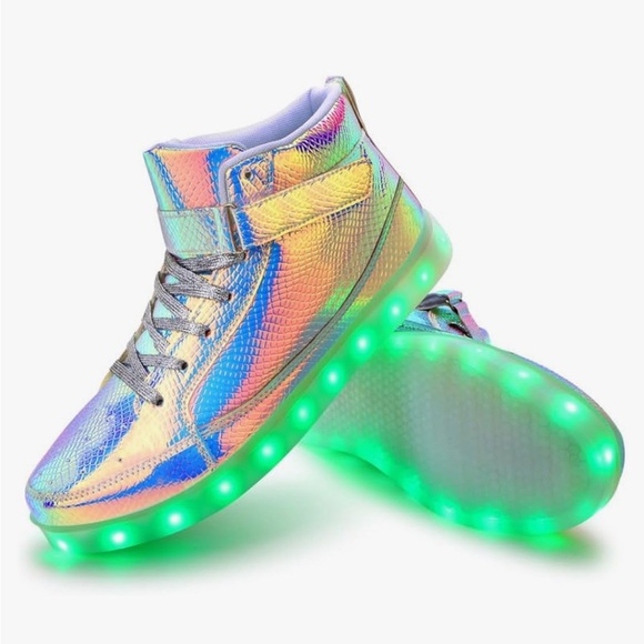 Light up ⚡️Rechargeable High top Sneakers - Picture 1 of 4